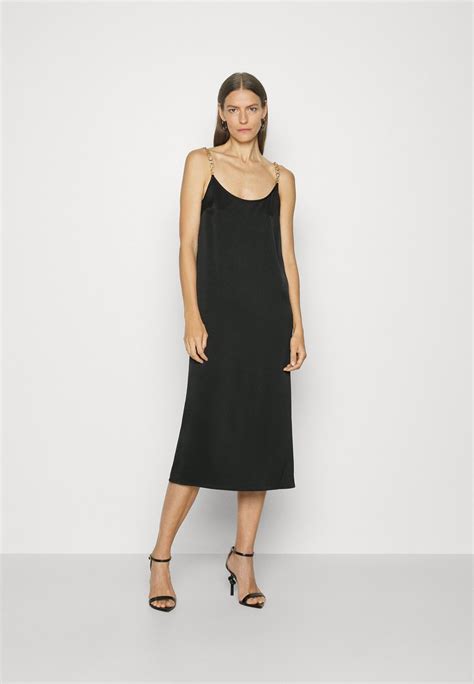 michael kors slip-kleid schwarz gelb